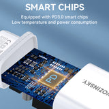 Wozinsky WGWCW USB-A USB-C 20W vægoplader - hvid