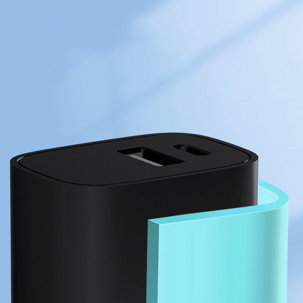 Wozinsky WGWCB USB-A USB-C 20W vægoplader - sort