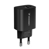 Wozinsky WGWCB USB-A USB-C 20W vægoplader - sort