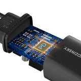 Wozinsky WGWCB USB-A USB-C 20W vægoplader - sort