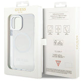 Guess Metal Outline Magsafe-kasse til iPhone 12 / iPhone 12 Pro - sølv