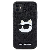 Karl Lagerfeld KLHCN61G2CPK iPhone 11 / Xr 6.1" black/black hardcase Glitter Choupette Patch