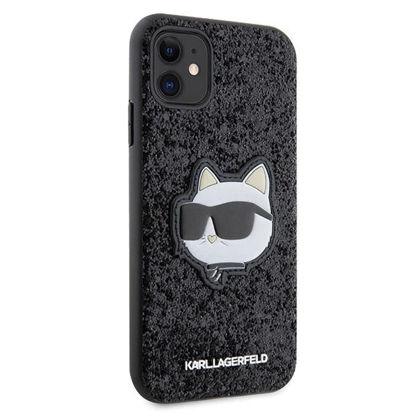 Karl Lagerfeld KLHCN61G2CPK iPhone 11 / Xr 6.1" black/black hardcase Glitter Choupette Patch