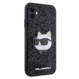 Karl Lagerfeld KLHCN61G2CPK iPhone 11 / Xr 6.1" black/black hardcase Glitter Choupette Patch