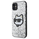 Karl Lagerfeld KLHCN61G2CPS iPhone 11 / Xr 6.1" silver/silver hardcase Glitter Choupette Patch