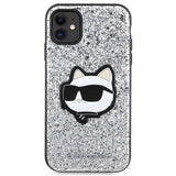 Karl Lagerfeld KLHCN61G2CPS iPhone 11 / Xr 6.1" silver/silver hardcase Glitter Choupette Patch