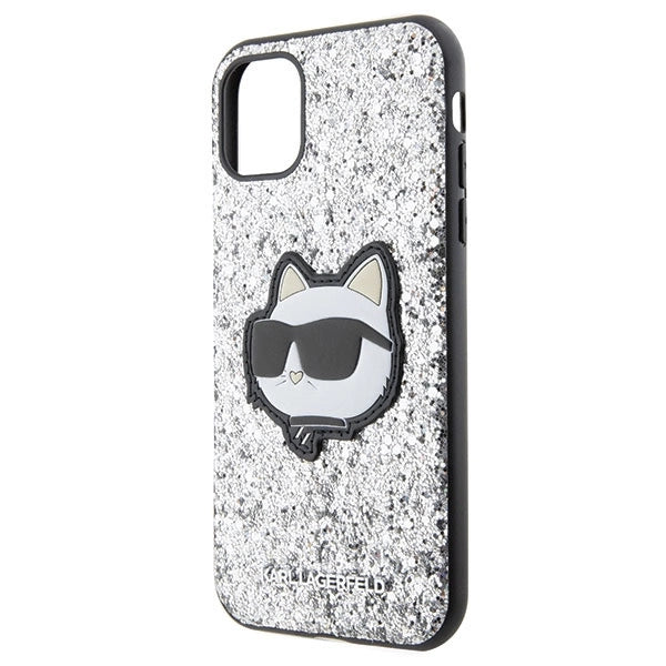 Karl Lagerfeld KLHCN61G2CPS iPhone 11 / Xr 6.1" silver/silver hardcase Glitter Choupette Patch