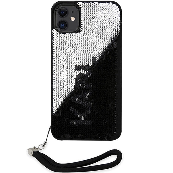 Karl Lagerfeld KLHCN61PSQRKS iPhone 11 / Xr 6.1" silver/silver hardcase Sequins Cord