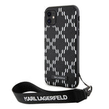 Karl Lagerfeld KLHCN61SAKLMBSK iPhone 11 / Xr 6.1" black/black hardcase Monogram Losange Saffiano