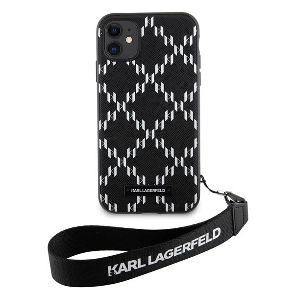 Karl Lagerfeld KLHCN61SAKLMBSK iPhone 11 / Xr 6.1" black/black hardcase Monogram Losange Saffiano