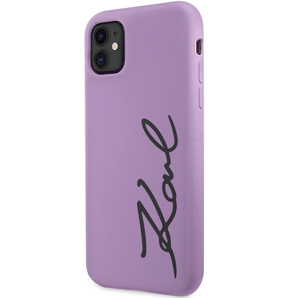 Karl Lagerfeld KLHCN61SKSVGU iPhone 11 / Xr 6.1" purple/purple hardcase Silicone Signature