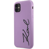 Karl Lagerfeld KLHCN61SKSVGU iPhone 11 / Xr 6.1" purple/purple hardcase Silicone Signature