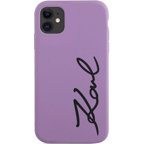 Karl Lagerfeld KLHCN61SKSVGU iPhone 11 / Xr 6.1" purple/purple hardcase Silicone Signature
