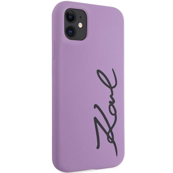 Karl Lagerfeld KLHCN61SKSVGU iPhone 11 / Xr 6.1" purple/purple hardcase Silicone Signature