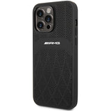 AMG AMHMP14XOSDBK iPhone 14 Pro Max 6.7" black/black hardcase Leather Curved Lines MagSafe