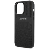 AMG AMHMP14XOSDBK iPhone 14 Pro Max 6.7" black/black hardcase Leather Curved Lines MagSafe