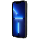 Case BMW BMHCP14X22RPSK iPhone 14 Pro Max 6,7" sort/sort Ledersæder mønster