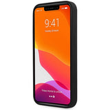 Guess GUHCP13XLSLMGBK iPhone 13 Pro Max 6.7" sort/sort hardcase Silicone Script Guld Logo