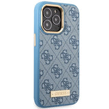 Guess GUHMP14LU4GPRB iPhone 14 Pro 6.1" blue/blue hard case 4G Logo Plate MagSafe
