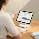 Baseus BS- HP009 Seashell- serie sammenklappelig tabletstativ - hvid