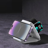 Dudao A11N 15W 3in1 induktiv oplader - hvid + USB-C / USB-C kabel