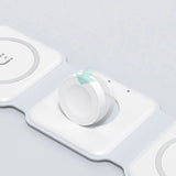 Dudao A11N 15W 3in1 induktiv oplader - hvid + USB-C / USB-C kabel