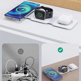 Dudao A11N 15W 3in1 induktiv oplader - hvid + USB-C / USB-C kabel