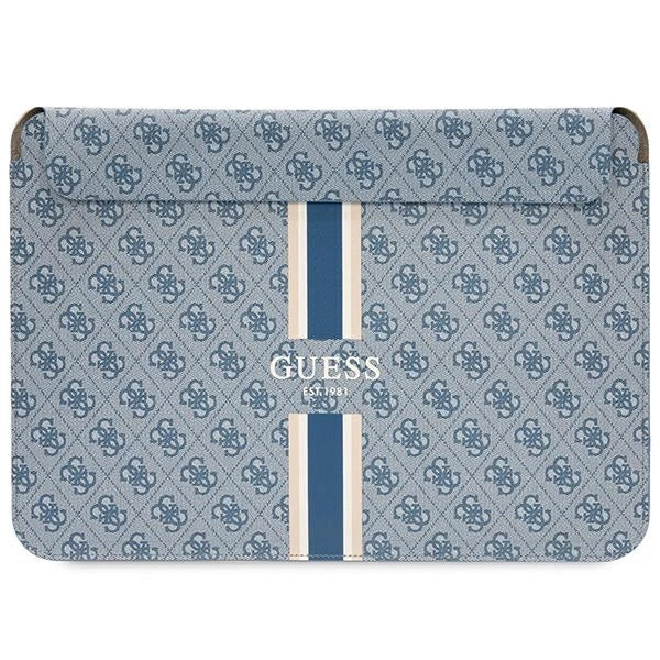Guess 4G Printed Stripes cover for a 14" laptop - blue