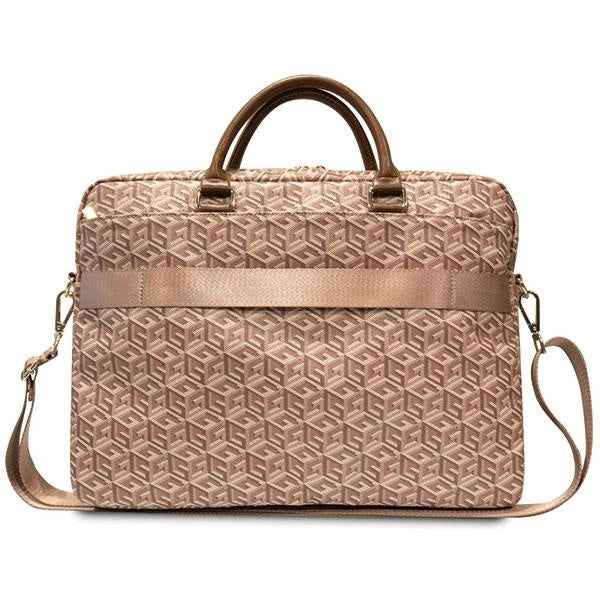 Guess GCube Stripes bag for a 16" laptop - brown