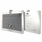 Karl Lagerfeld Saffiano Karl&Choupette case for a 14" laptop - silver