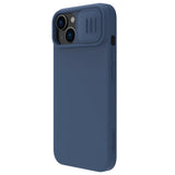 Nillkin CamShield Silky Silicone Case til iPhone 15 Plus med Kamerabeskytter - mørkblå