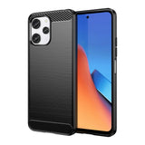 Fleksibelt carbonmønster for Xiaomi Redmi 12 Carbon Case - sort