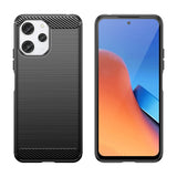 Fleksibel karbonmønsterfoder til Xiaomi Redmi 12 Carbonfoder - sort