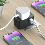 Wozinsky WUTWC rejseadapter universel 24W EU / US / AUS / UK / 2x USB-A - sort