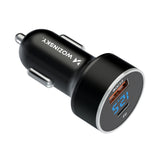 Wozinsky WDCCAC USB-C USB-A 36W biloplader - sort