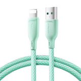 Joyroom Multi-Color Series S-A34 USB-A / Lightning 3A kabel 1m - grøn