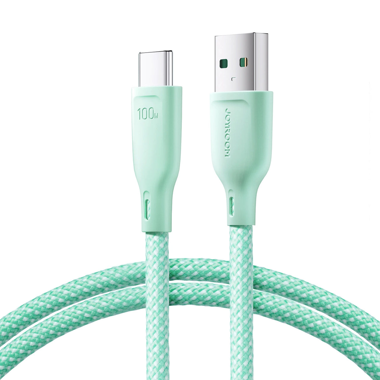 Joyroom Multi-Color Series S-A34 USB-A / USB-C kabel 100W 1m - grøn