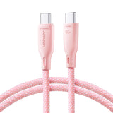 Joyroom Multi-Color Series S-A34 USB-C / USB-C PD 60W 1m Kabel - Pink