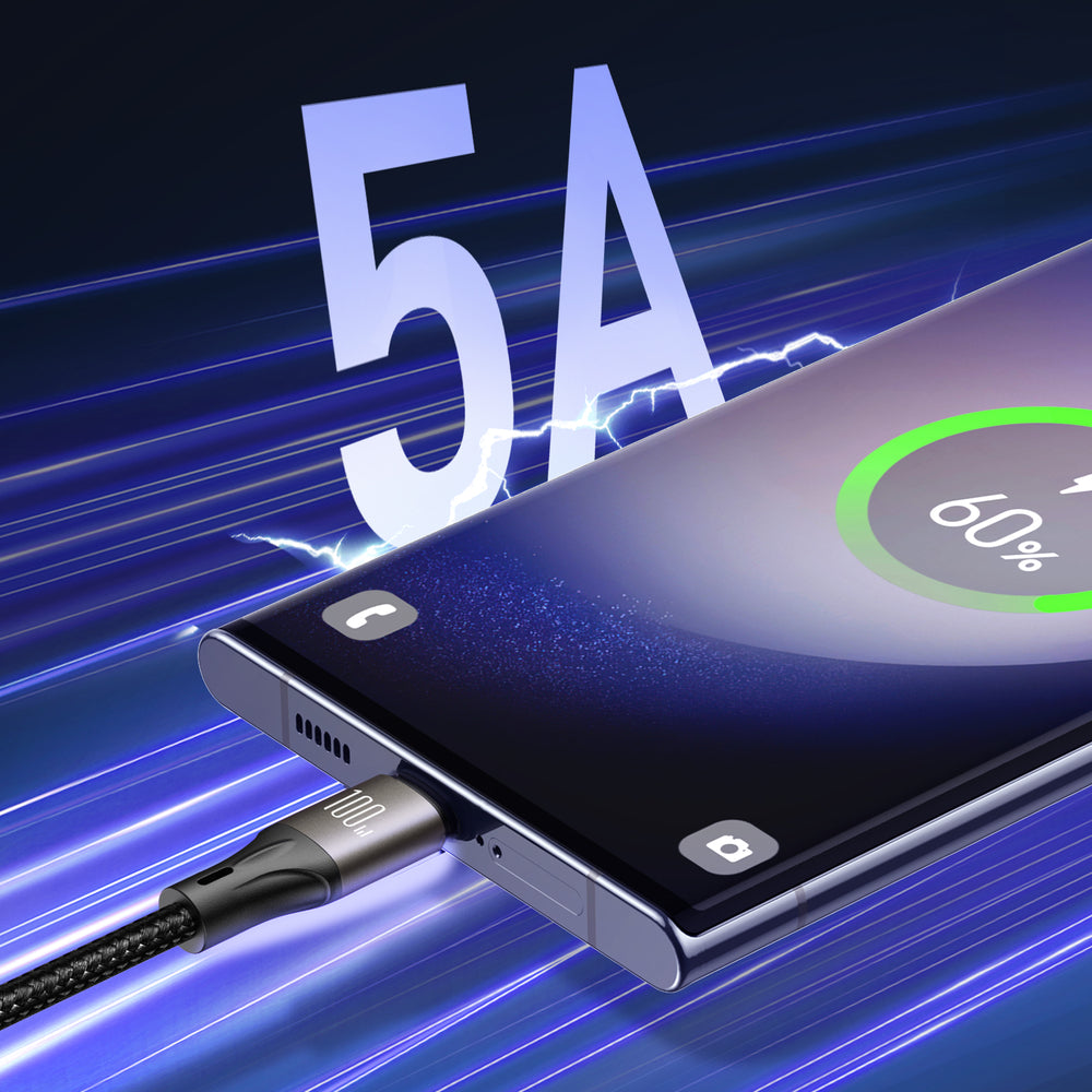 Joyroom Light-Speed Series S-A25 USB-C / USB-C kabel 100W 1,2m - sort