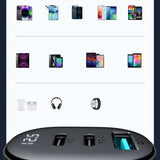 Joyroom JR-CCD04 30W 2x USB-C USB-A biloplader med display - sort