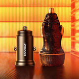 Joyroom JR-CCN06 30W 2x USB-C mini bil oplader metal - sort