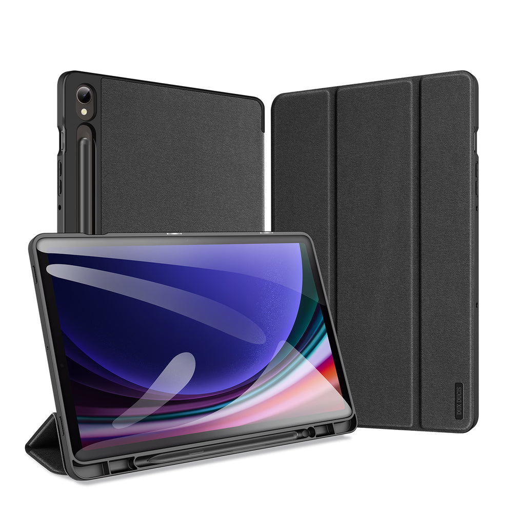 Dux Ducis Domo Samsung Galaxy Tab S9 FE-kasse med stand - sort