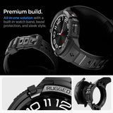 Spigen Rugged Armor Pro Case med rem til Samsung Galaxy Watch 6 Classic (47 mm) - sort