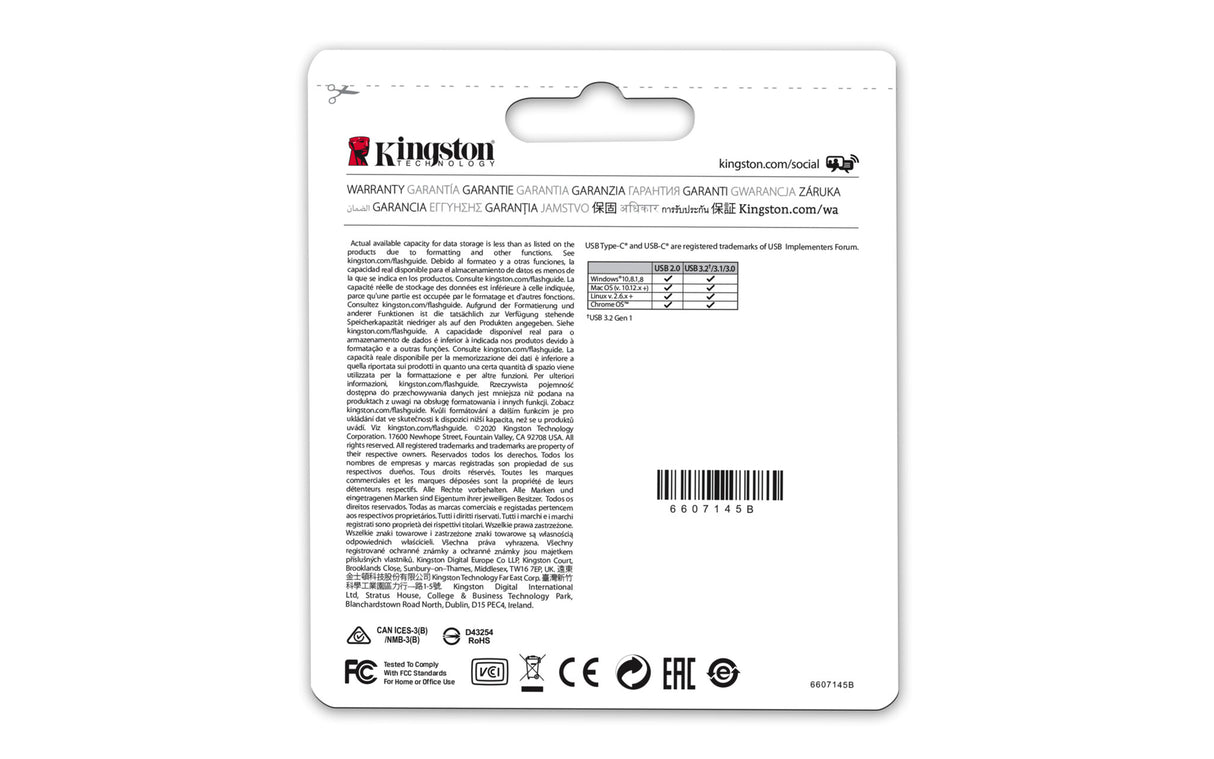 Kingston Technology DataTraveler 64 GB microDuo 3C 200 MB/s, dobbelt USB-A + USB-C