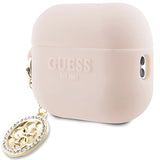 Guess GUAP23DSLGHDP AirPods Pro 2 cover pink/pink 3D Gummi 4G Diamond Charm