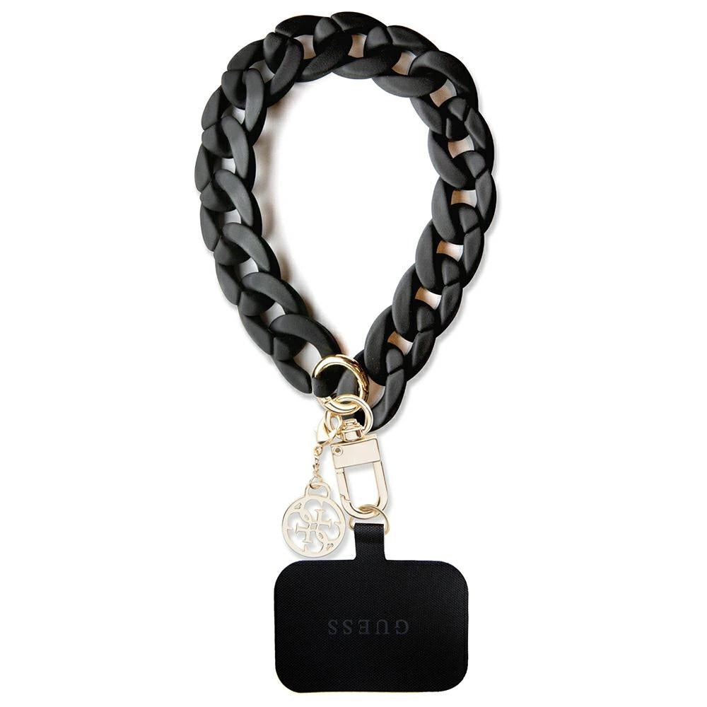 Guess GUOUCBMC4MK Universal Big Hand Strap case - black Acrylic 4G Charm