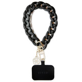 Guess GUOUCBMC4MK Universal Big Hand Strap case - black Acrylic 4G Charm
