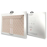Guess 4G Printed Stripes cover for a 16" laptop - pink