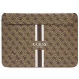 Guess 4G Printed Stripes cover for a 16" laptop - brown