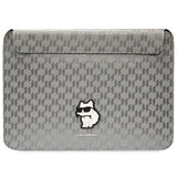 Karl Lagerfeld Saffiano Monogram Choupette case for a 14" laptop - silver